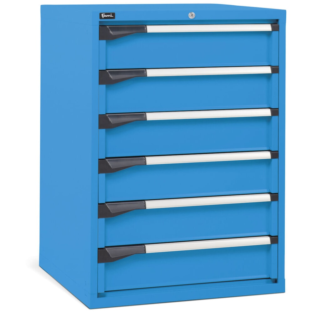 Productafbeelding nr. 2: Ladekast Fami MASTER, 6 lades, hxbxd 1.000 x 714 x 726 mm, lichtblauw