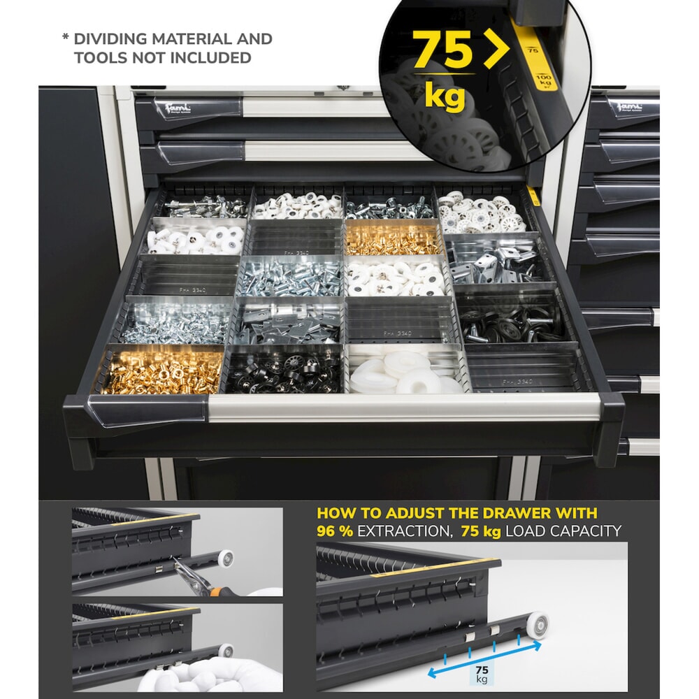 Productafbeelding nr. 4: Ladekast Fami MASTER, 6 lades, hxbxd 1.000 x 714 x 726 mm, lichtblauw