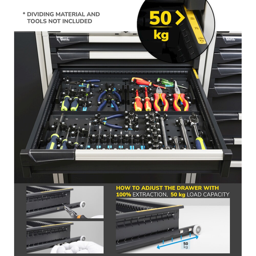 Productafbeelding nr. 5: Ladekast Fami MASTER, 6 lades, hxbxd 1.000 x 714 x 726 mm, lichtblauw