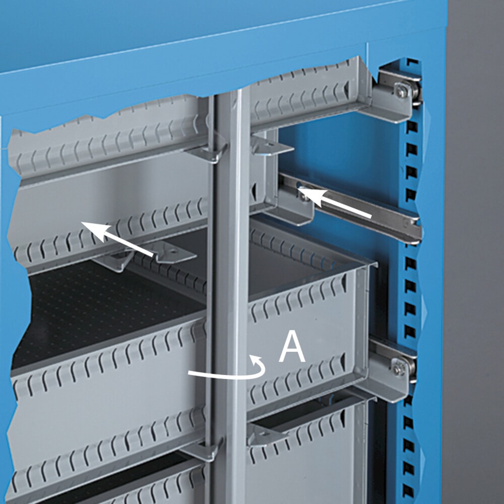 Productafbeelding nr. 13: Ladekast Fami MASTER, 6 lades, hxbxd 1.000 x 714 x 726 mm, lichtblauw