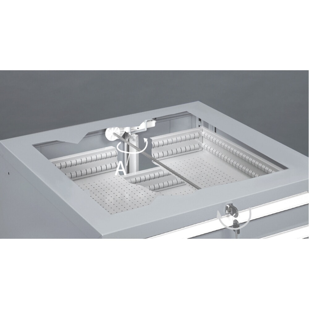 Productafbeelding nr. 14: Ladekast Fami MASTER, 6 lades, hxbxd 1.000 x 714 x 726 mm, lichtgrijs, antraciet