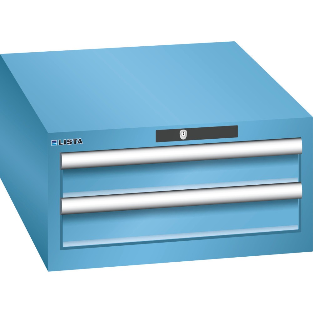 Product afbeelding: Ladekast LISTA 27x36E, (bxdxh) 564x725x283 mm, 2 lades, 2 x 100, lichtblauw, CODE Lock