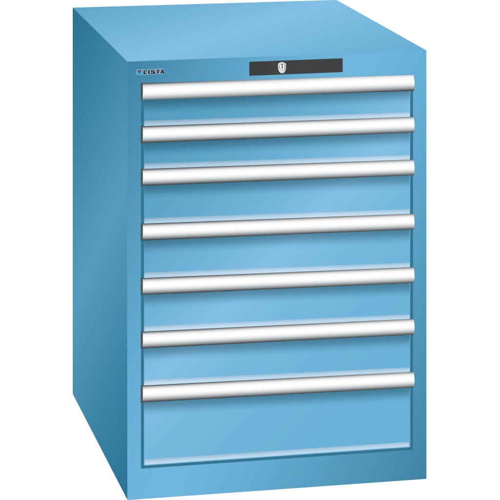 Ladekast LISTA 27 x 36 E, (b x d x h) 564 x 725 x 800 mm in lichtblauw