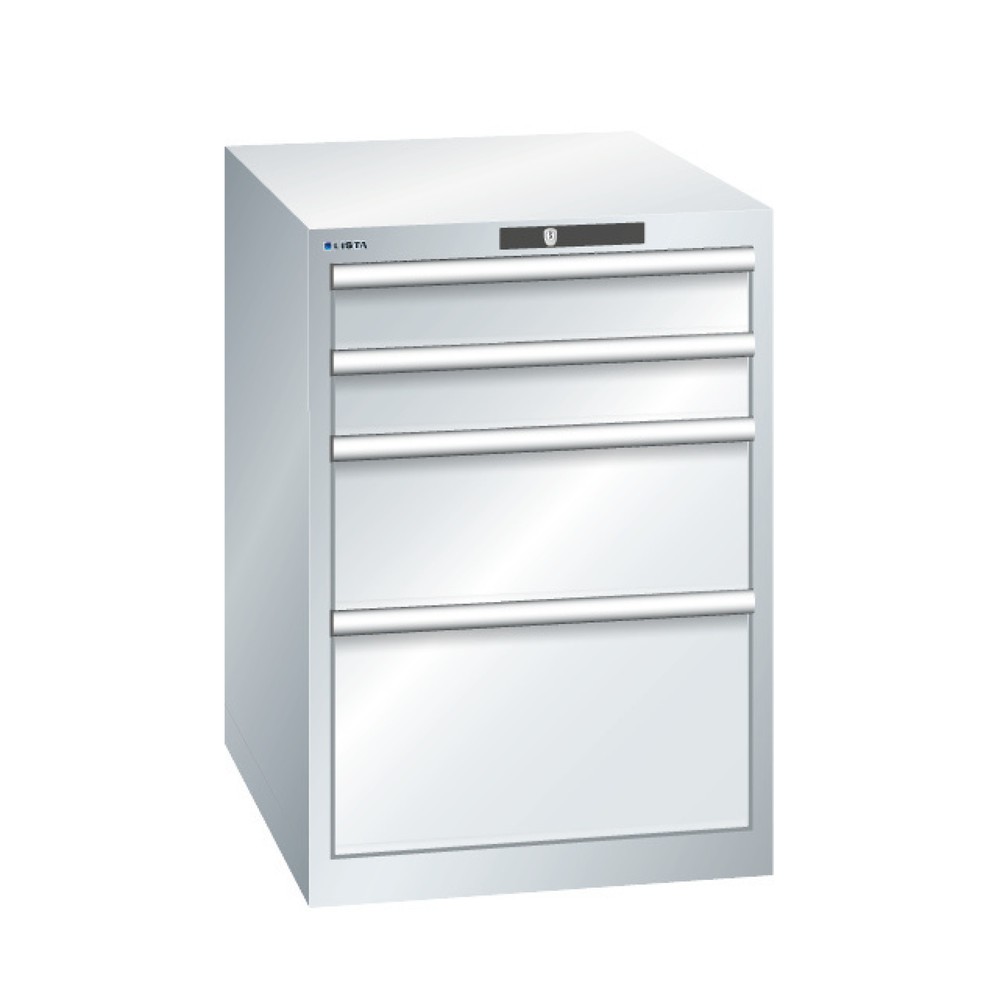 Product afbeelding: Ladekast LISTA, lades 2x100 + 1x200 + 1x300, draagvermogen elk 75 kg, lichtblauw