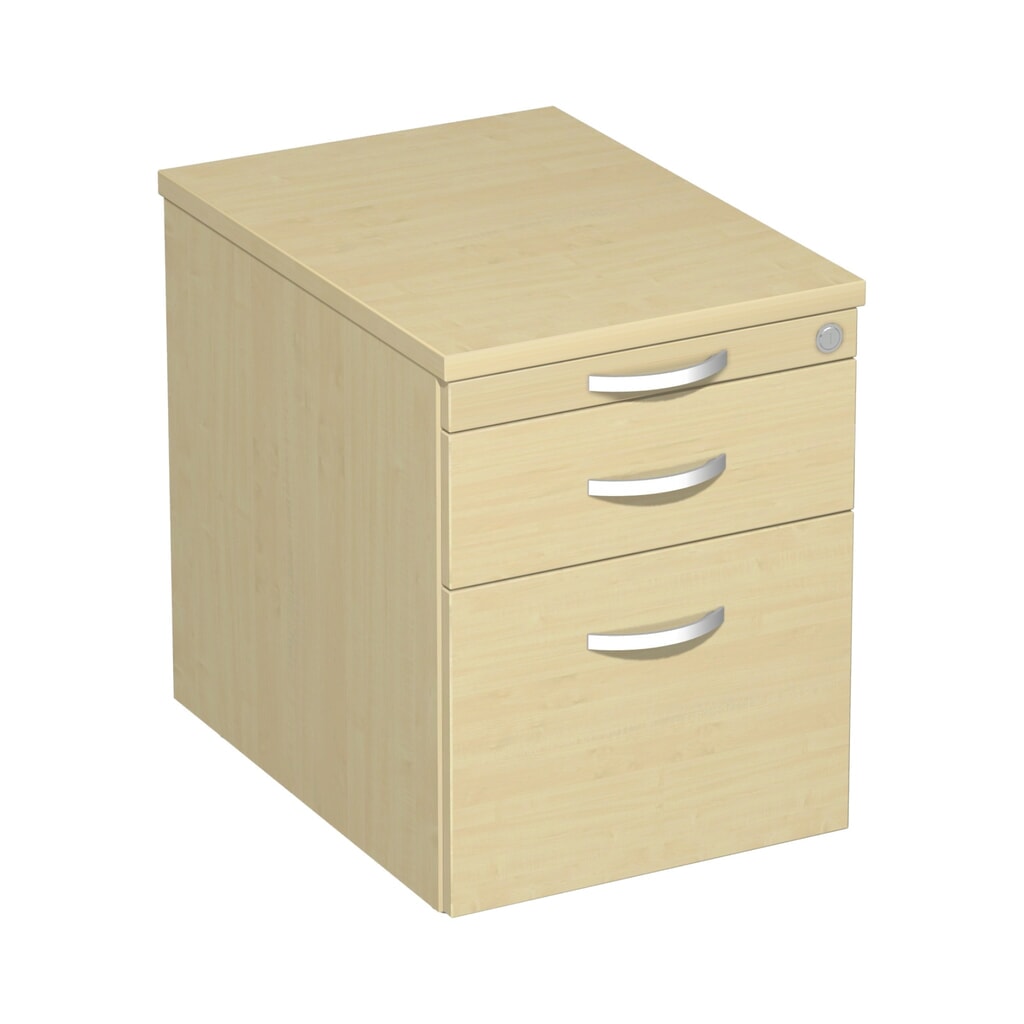 Ladekast op wielen, 1lade, 1hangmap.ld., kunstst., esdoorn Product afbeelding: Ladekast op wielen, 1lade, 1hangmap.ld., kunstst., esdoorn
