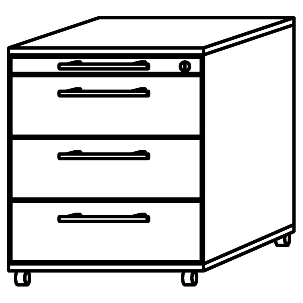 Productafbeelding nr. 2: Ladekast op wielen Akzent, hxbxd 590 x 428 x 580 mm, grijs