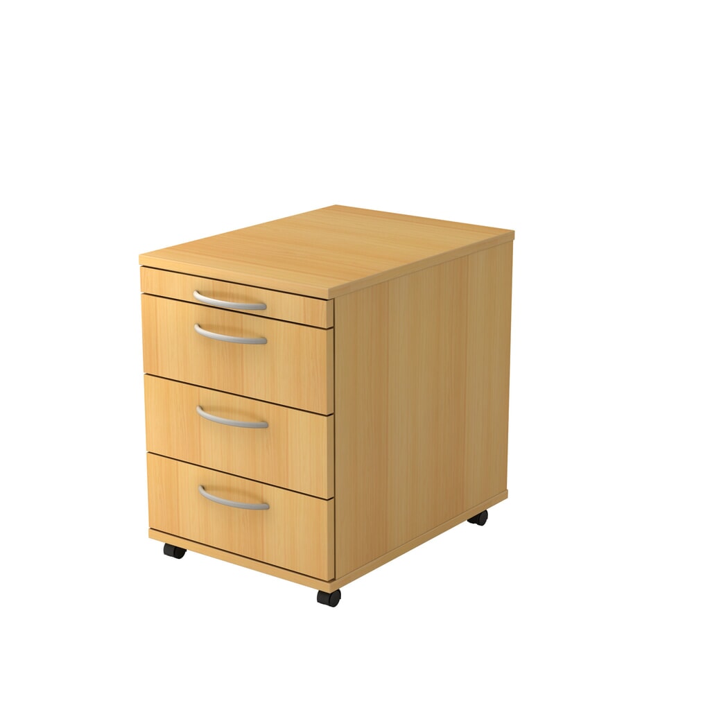 Ladekast op wielen Hammerbacher 58 cm, 3 lades, BO beuk Product afbeelding: Ladekast op wielen Hammerbacher 58 cm, 3 lades, BO beuk
