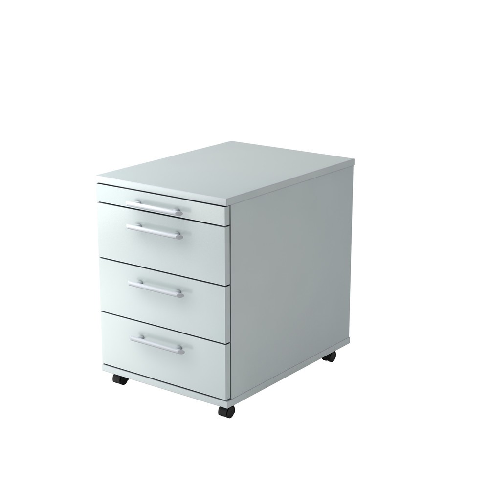Product afbeelding: Ladekast op wielen Hammerbacher 58 cm, 3 lades, RE grijs