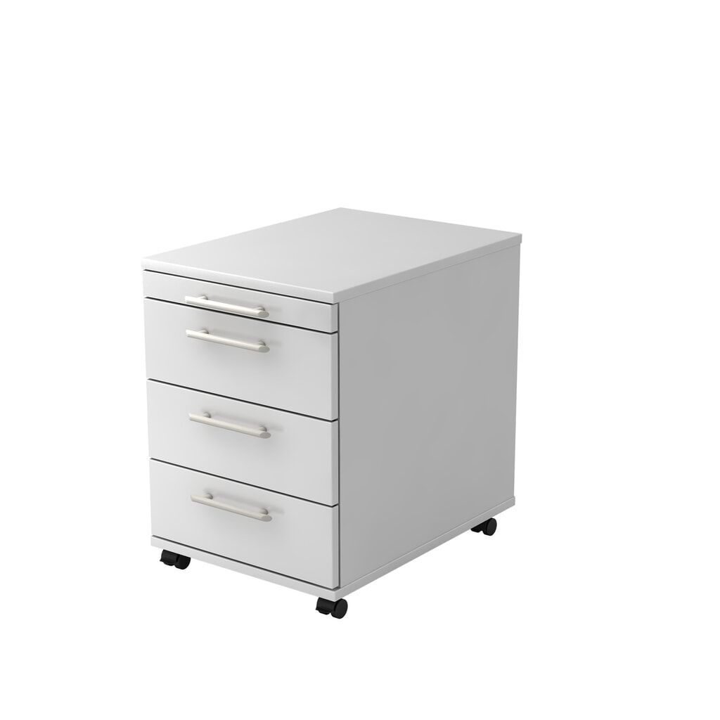 Product afbeelding: Ladekast op wielen Hammerbacher 58 cm, 3 lades, RE wit