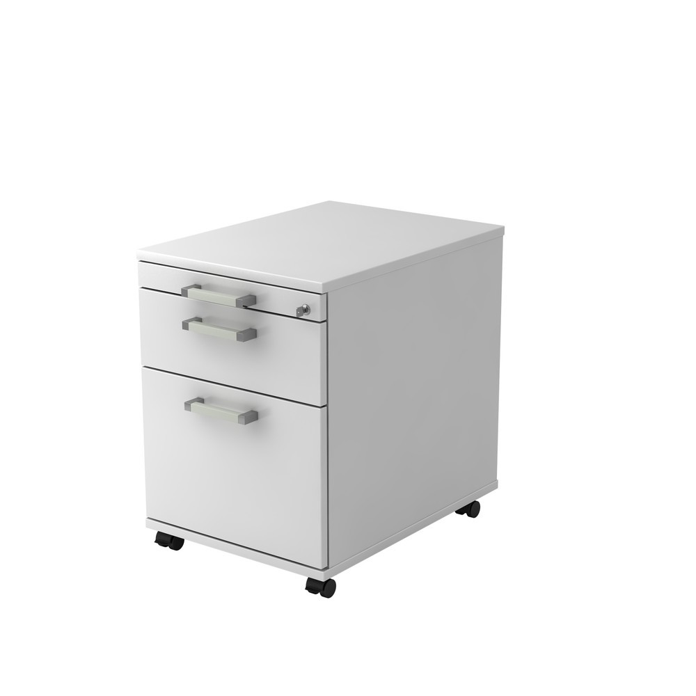 Product afbeelding: Ladekast op wielen Hammerbacher 58 cm, 1 lade, 1 HR, sl. CE wit