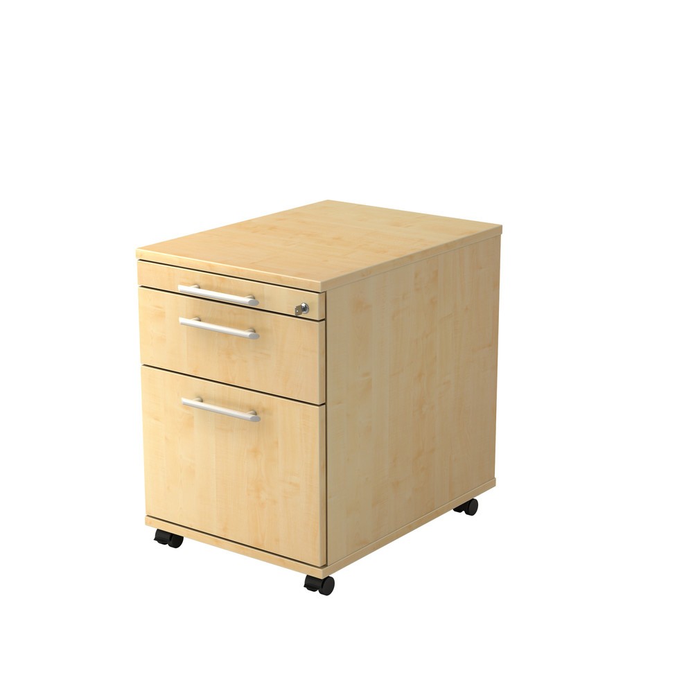 Product afbeelding: Ladekast op wielen Hammerbacher 58 cm, 1 lade, 1 HR, sl. RE esdoorn