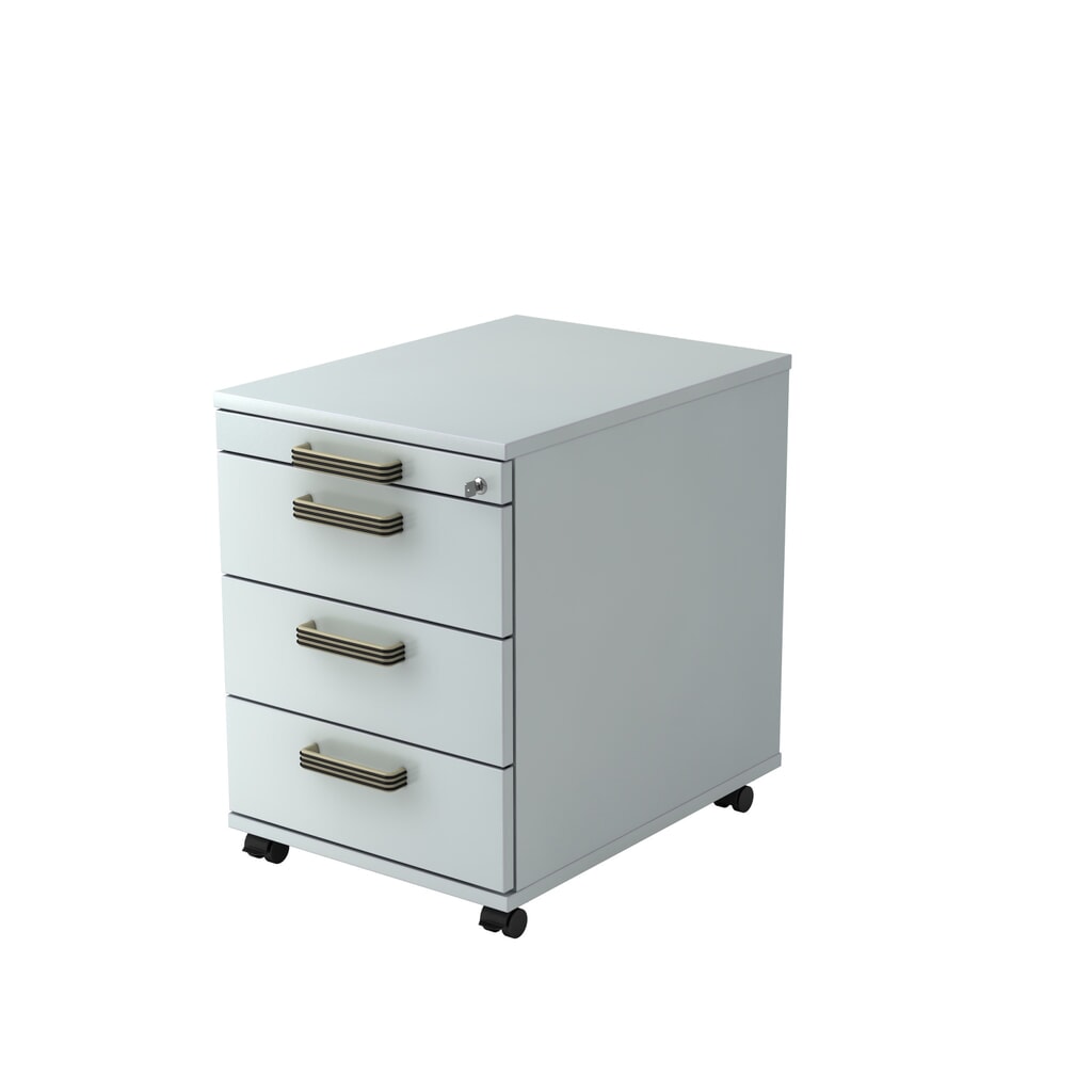 Ladekast op wielen Hammerbacher 58 cm, 3 lades, slot SG grijs Product afbeelding: Ladekast op wielen Hammerbacher 58 cm, 3 lades, slot SG grijs