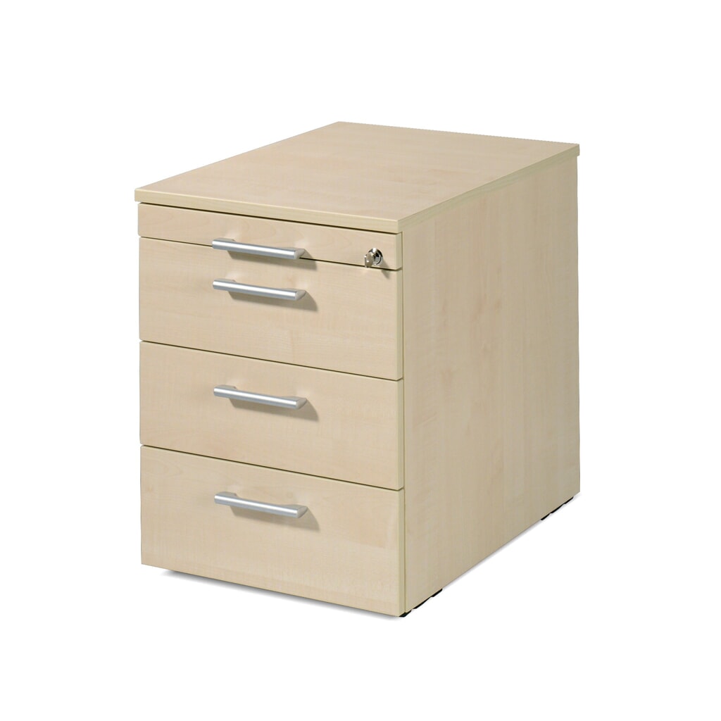 Ladekast op wielen Lissabon, hxbxd 566 x 600 x 430 mm, 3 kunststof lades, ahorn Product afbeelding: Ladekast op wielen Lissabon, hxbxd 566 x 600 x 430 mm, 3 kunststof lades, ahorn