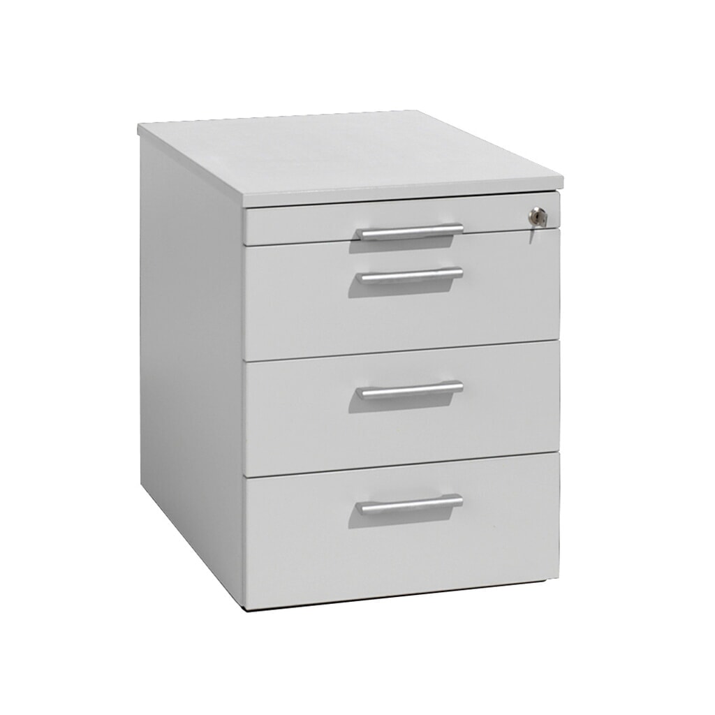 Ladekast op wielen Lissabon, hxbxd 566 x 600 x 430 mm, 3 kunststof lades, lichtgrijs Product afbeelding: Ladekast op wielen Lissabon, hxbxd 566 x 600 x 430 mm, 3 kunststof lades, lichtgrijs