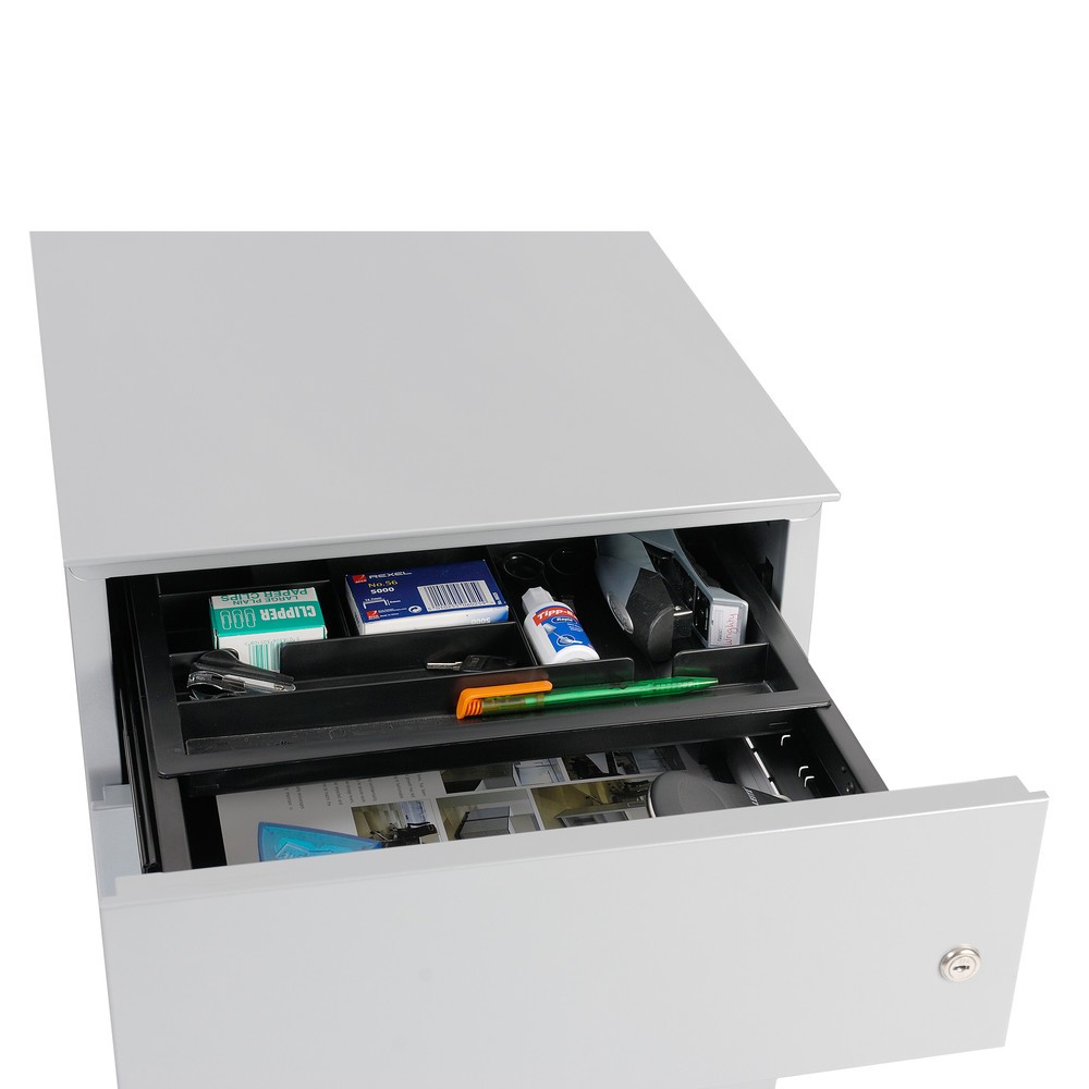Productafbeelding nr. 3: Ladekast op wielen Note™, hxbxd 495 x 420 x 565 mm, 3 lades, zilver