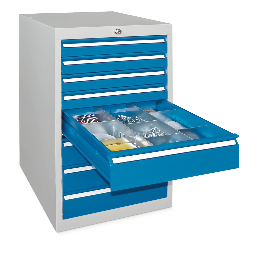 Productafbeelding nr. 1: Ladekast PAVOY, hoogte 1.000 mm, laden 6x150 mm, breedte 500 mm, gentiaanblauw, gentiaanblauw