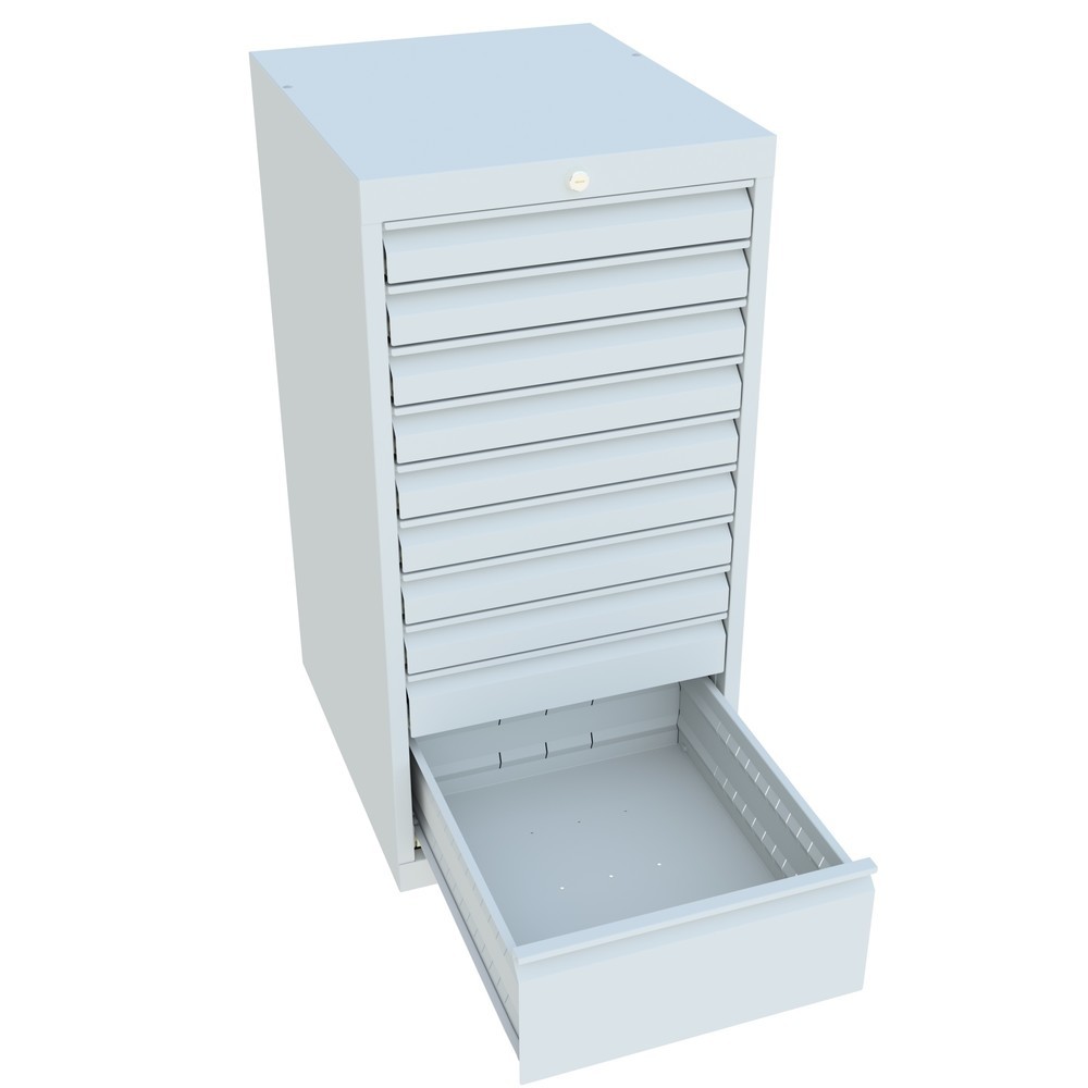 Productafbeelding nr. 3: Ladekast PAVOY, hoogte 1.000 mm, laden 8x75 + 1x100 + 1x200 mm, breedte 500 mm, lichtgrijs, lichtgrijs