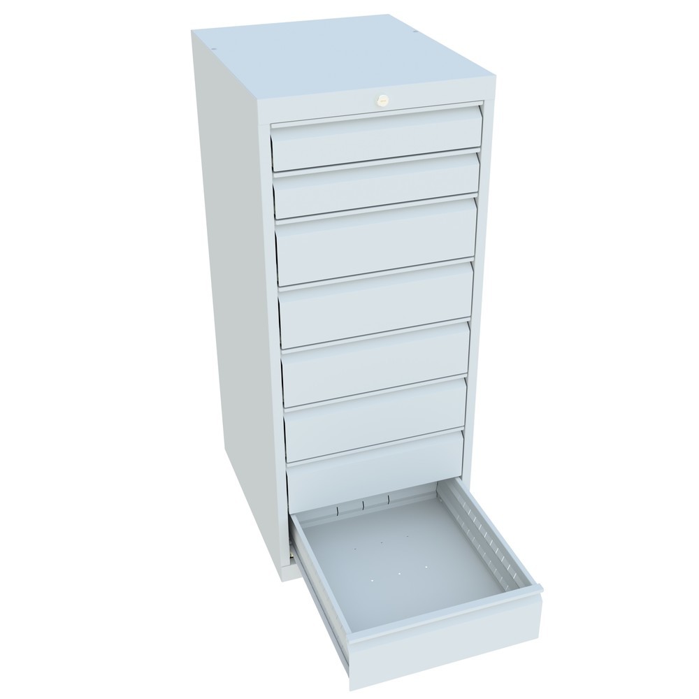 Productafbeelding nr. 3: Ladekast PAVOY, hoogte 1.200 mm, laden 2x100 + 6x150 mm, breedte 500 mm, lichtgrijs, lichtgrijs