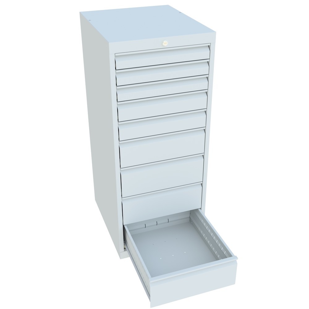 Productafbeelding nr. 3: Ladekast PAVOY, hoogte 1.200 mm, laden 3x75 + 2x100 + 1x150 + 3x175 mm, breedte 500 mm, lichtgrijs, lichtgrijs