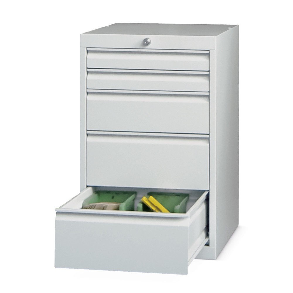 Productafbeelding nr. 1: Ladekast PAVOY, hoogte 800 mm, laden 8x70 + 1x100 mm, breedte 500 mm, lichtgrijs, robijnrood
