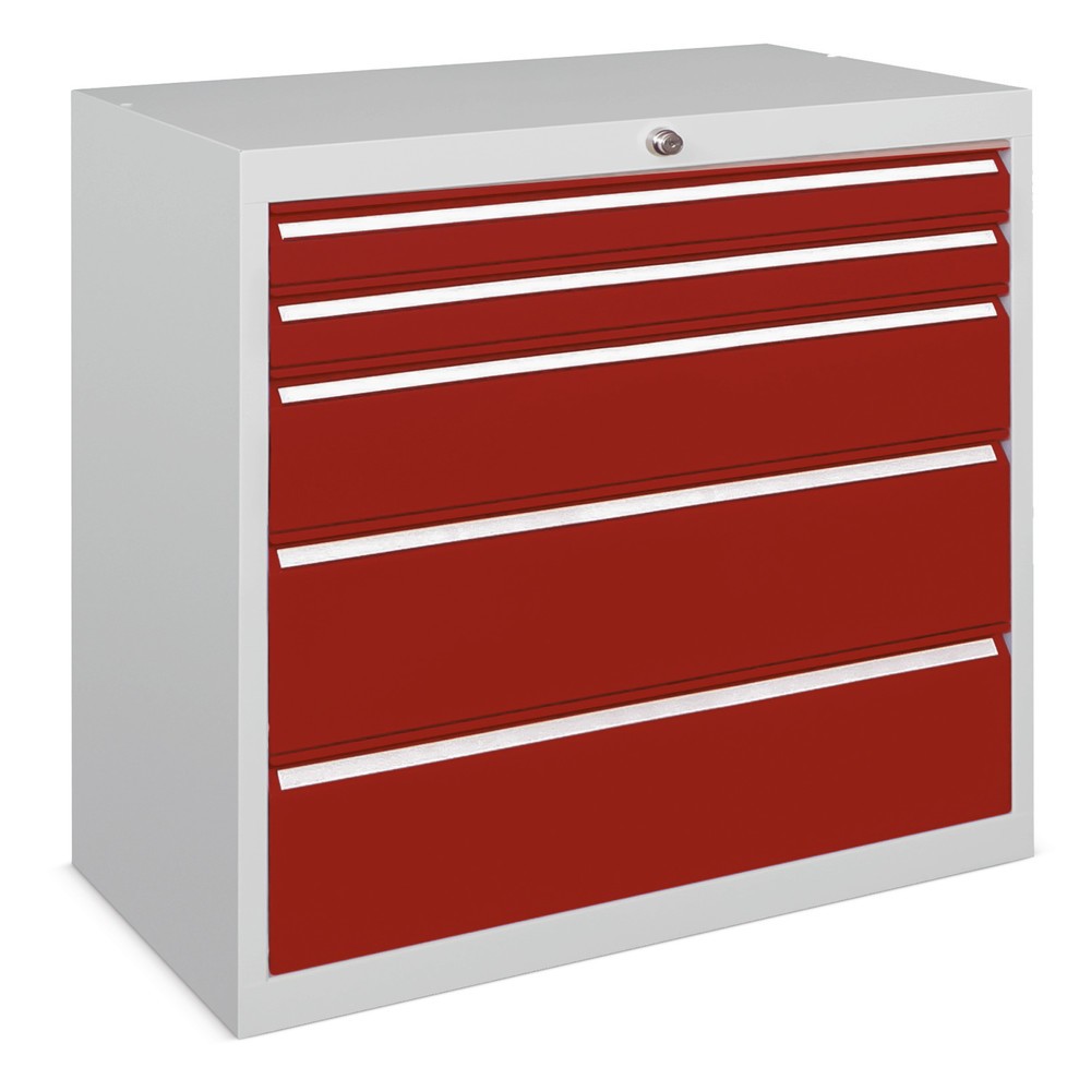 Product afbeelding: Ladekast PAVOY, hoogte 800 mm, laden 4x70 + 4x100 mm, breedte 715 mm, lichtgrijs, antracietgrijs