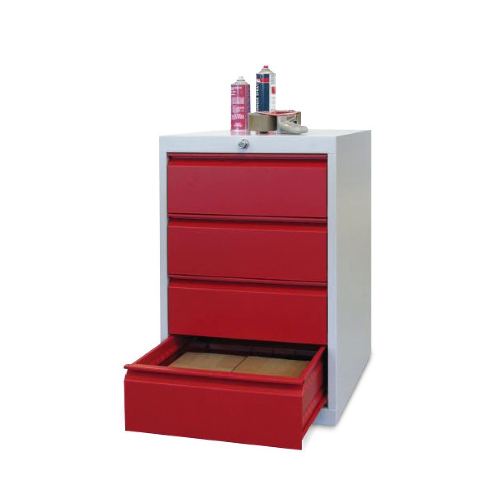 Product afbeelding: Ladekast PAVOY, hoogte 800 mm, laden 4x175 mm, breedte 500 mm, zuiver wit, zuiver wit