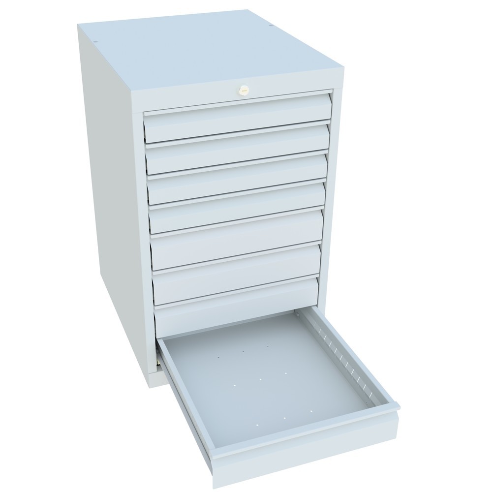 Productafbeelding nr. 3: Ladekast PAVOY, hoogte 800 mm, laden 4x70 + 4x100 mm, breedte 500 mm, lichtgrijs, lichtgrijs