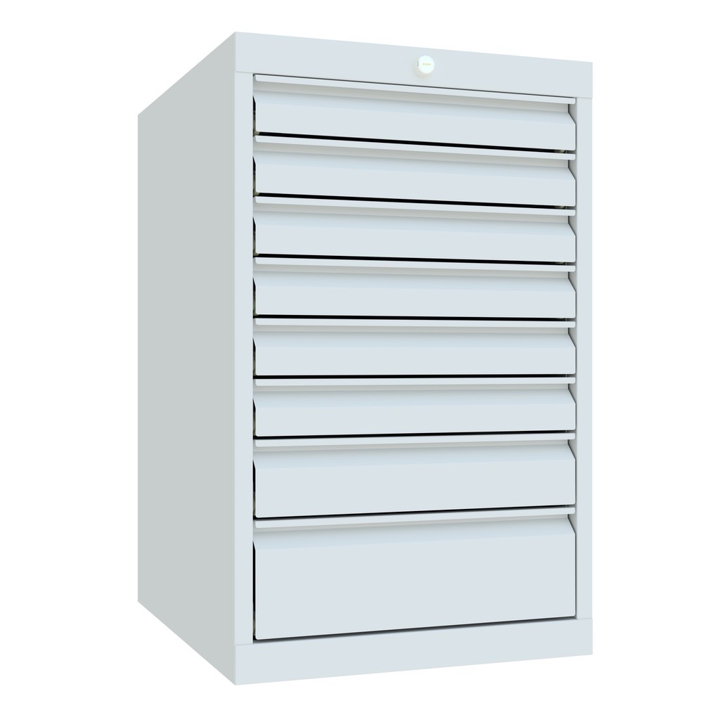 Productafbeelding nr. 2: Ladekast PAVOY, hoogte 800 mm, laden 6x70 + 1x100 + 1x150 mm, breedte 500 mm, lichtgrijs, lichtgrijs