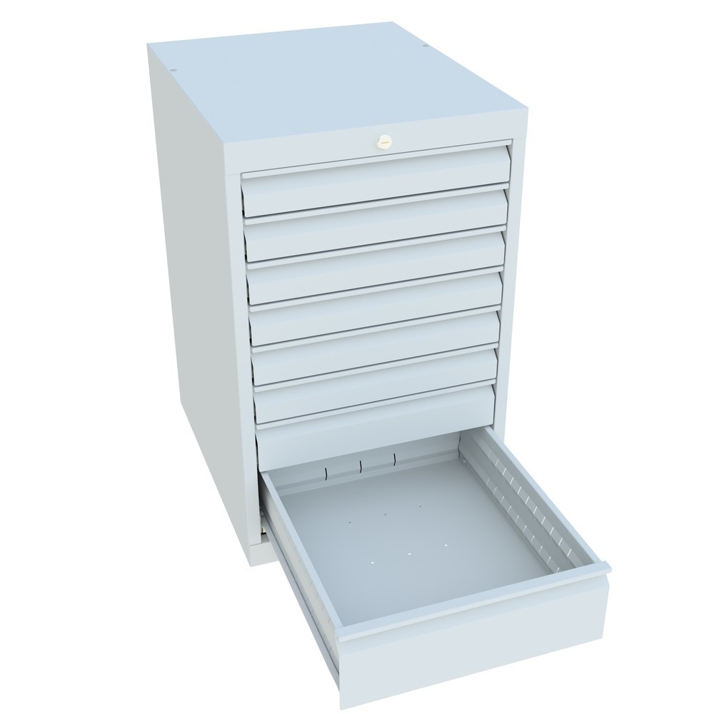 Productafbeelding nr. 3: Ladekast PAVOY, hoogte 800 mm, laden 6x70 + 1x100 + 1x150 mm, breedte 500 mm, lichtgrijs, lichtgrijs