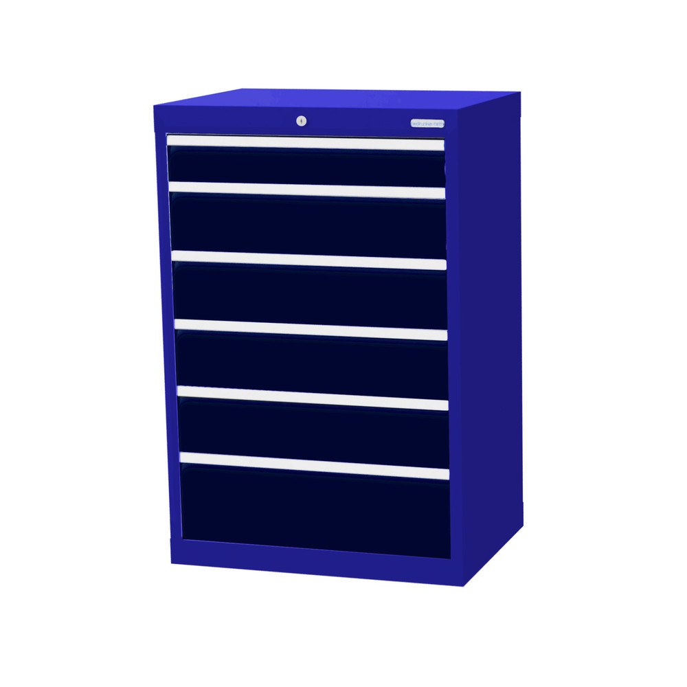 Product afbeelding: Ladekast Profi, laden 1x100 + 4x150 + 1x200 mm, breedte 680 mm, gentiaanblauw, antracietgrijs