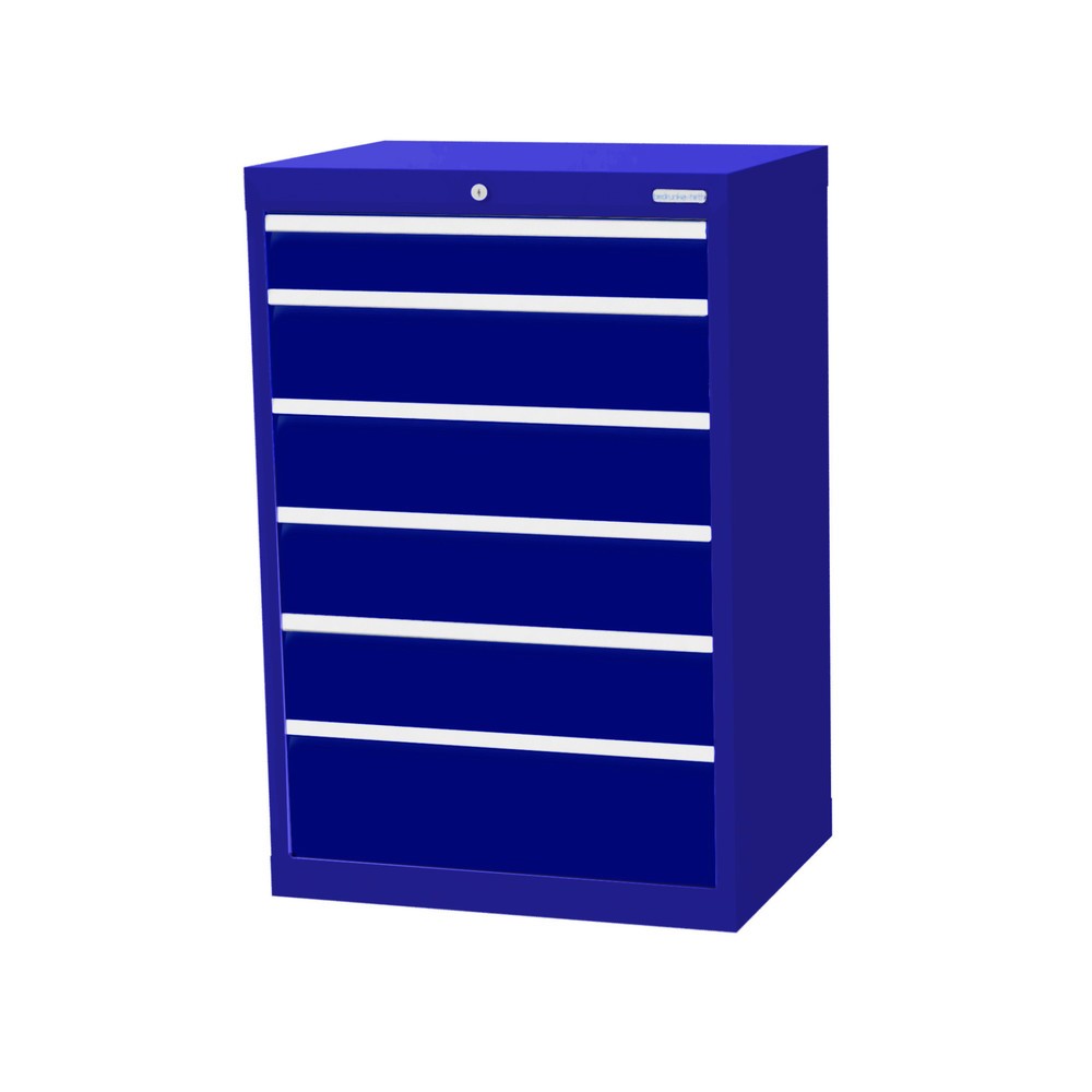 Product afbeelding: Ladekast Profi, laden 1x100 + 4x150 + 1x200 mm, breedte 680 mm, gentiaanblauw, gentiaanblauw