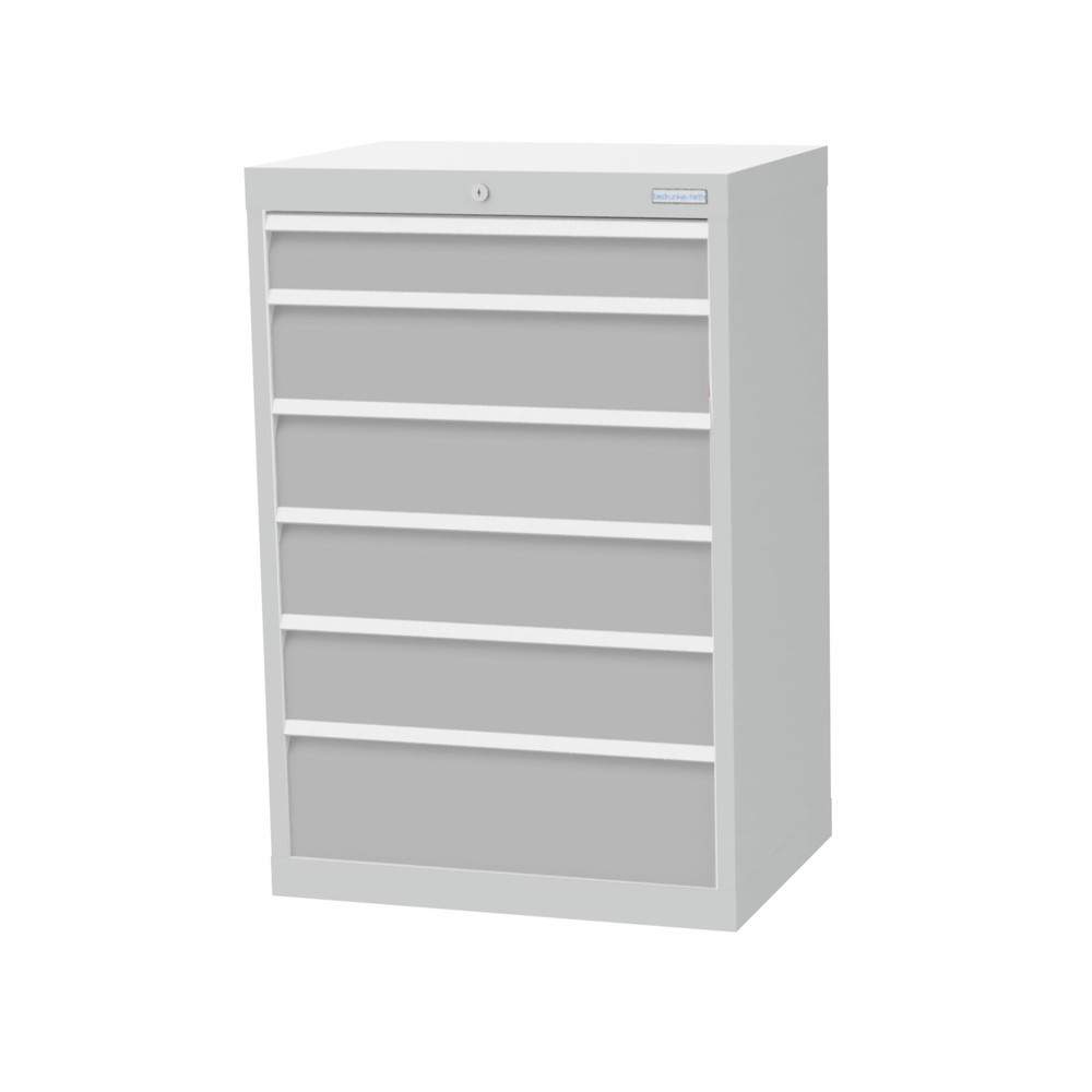 Product afbeelding: Ladekast Profi, laden 1x100 + 4x150 + 1x200 mm, breedte 680 mm, lichtgrijs, lichtgrijs