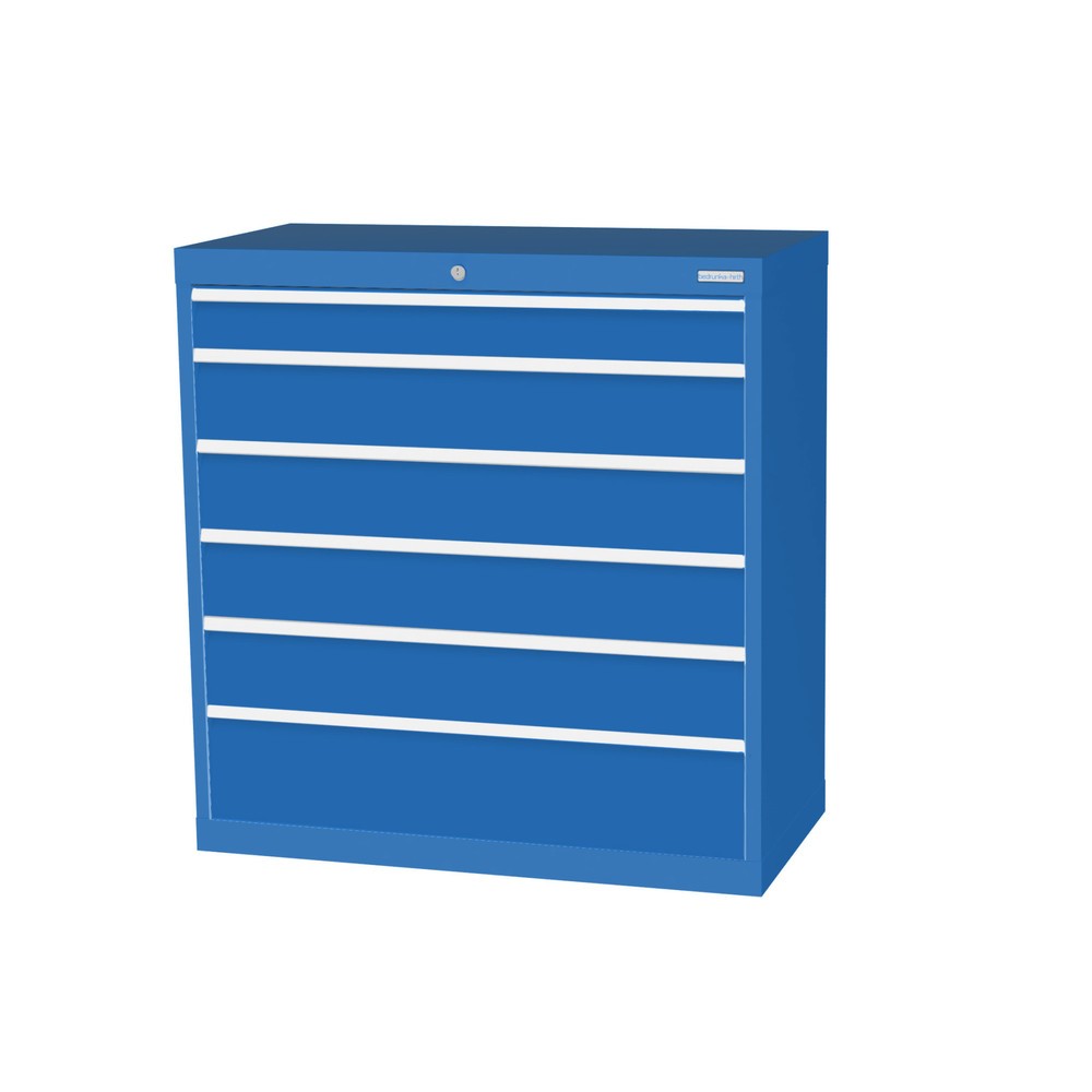 Product afbeelding: Ladekast Profi, laden 1x100 + 4x150 + 1x200 mm, breedte 980 mm, lichtblauw, lichtblauw