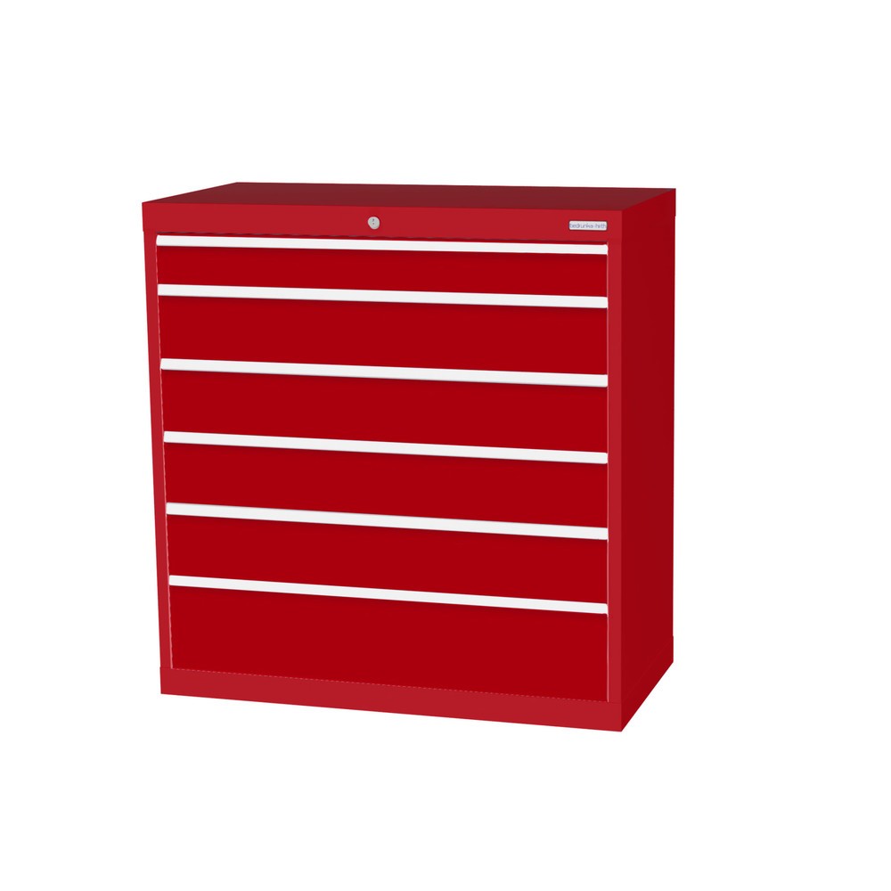 Product afbeelding: Ladekast Profi, laden 1x100 + 4x150 + 1x200 mm, breedte 980 mm, robijnrood, robijnrood