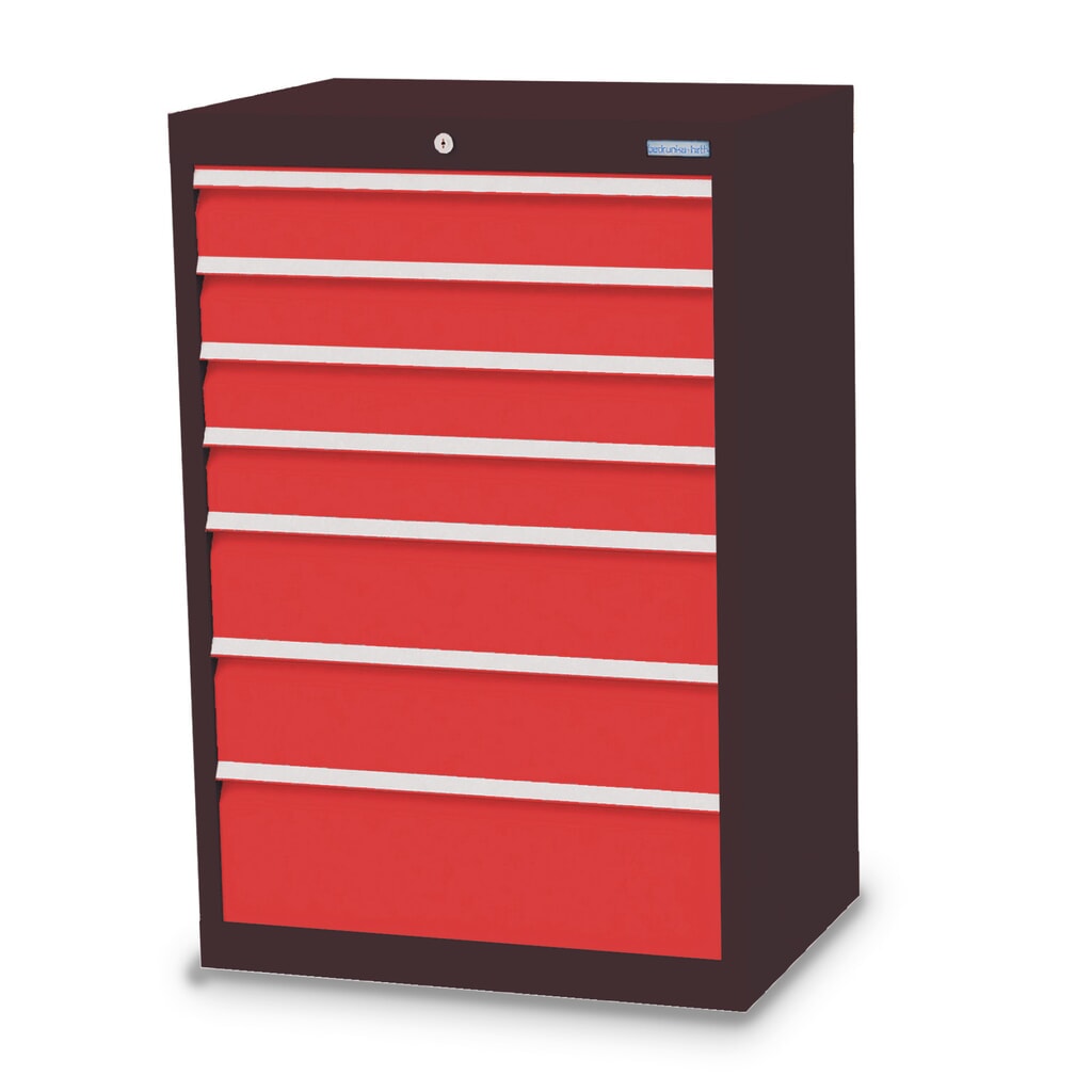 Product afbeelding: Ladekast Profi, laden 4x100 + 2x150 + 1x200 mm, breedte 680 mm, antracietgrijs, verkeersrood