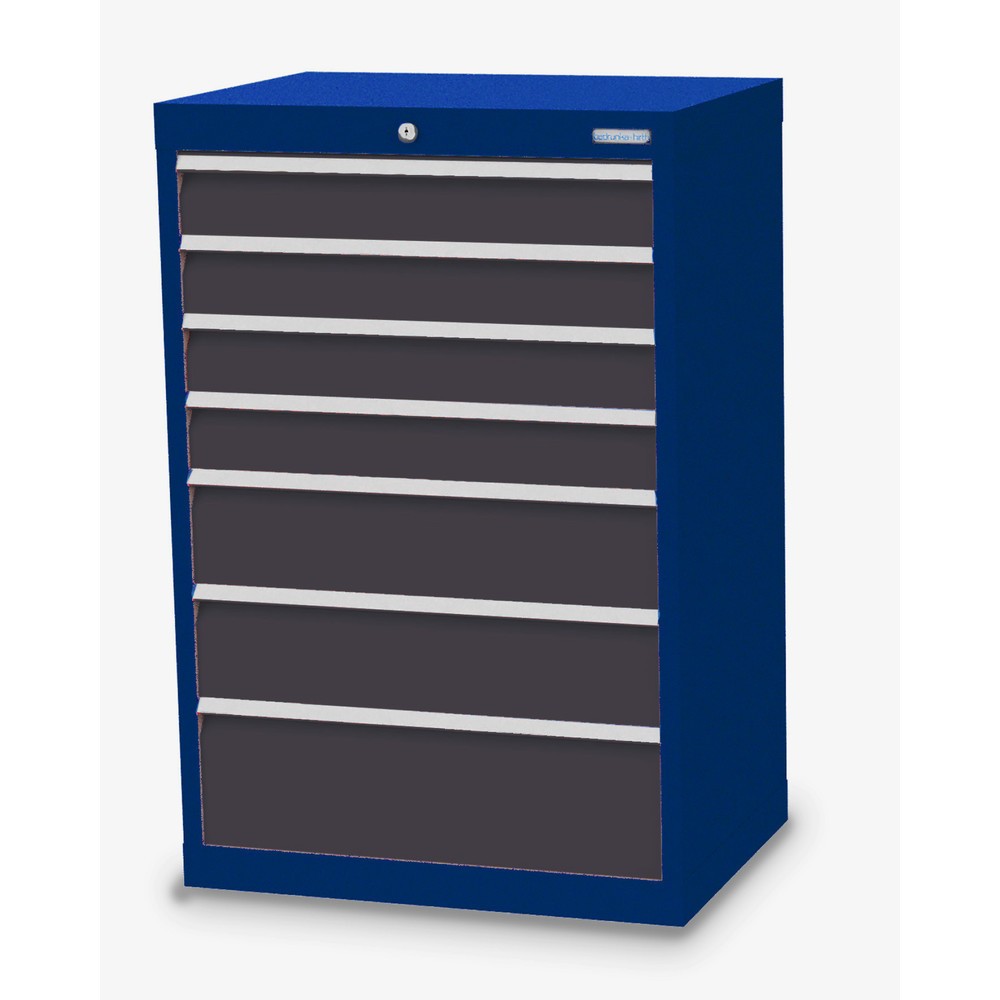 Product afbeelding: Ladekast Profi, laden 4x100 + 2x150 + 1x200 mm, breedte 680 mm, gentiaanblauw, antracietgrijs