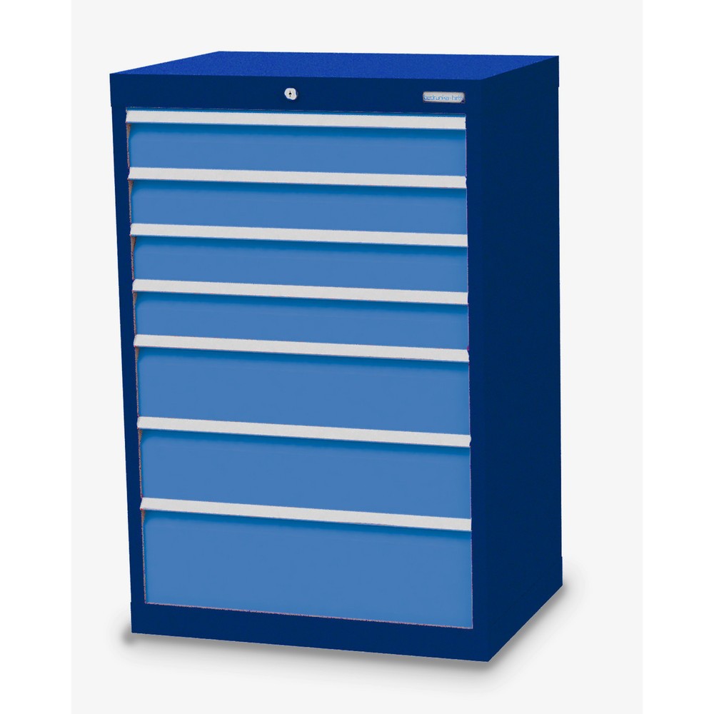 Product afbeelding: Ladekast Profi, laden 4x100 + 2x150 + 1x200 mm, breedte 680 mm, gentiaanblauw, lichtblauw