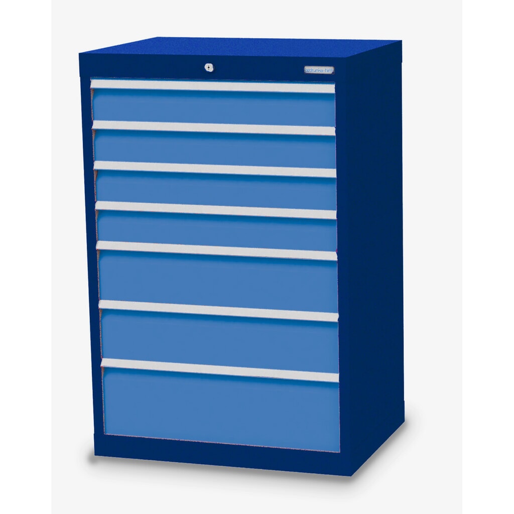 Ladekast Profi, laden 4x100 + 2x150 + 1x200 mm, breedte 680 mm, gentiaanblauw, lichtblauw Product afbeelding: Ladekast Profi, laden 4x100 + 2x150 + 1x200 mm, breedte 680 mm, gentiaanblauw, lichtblauw