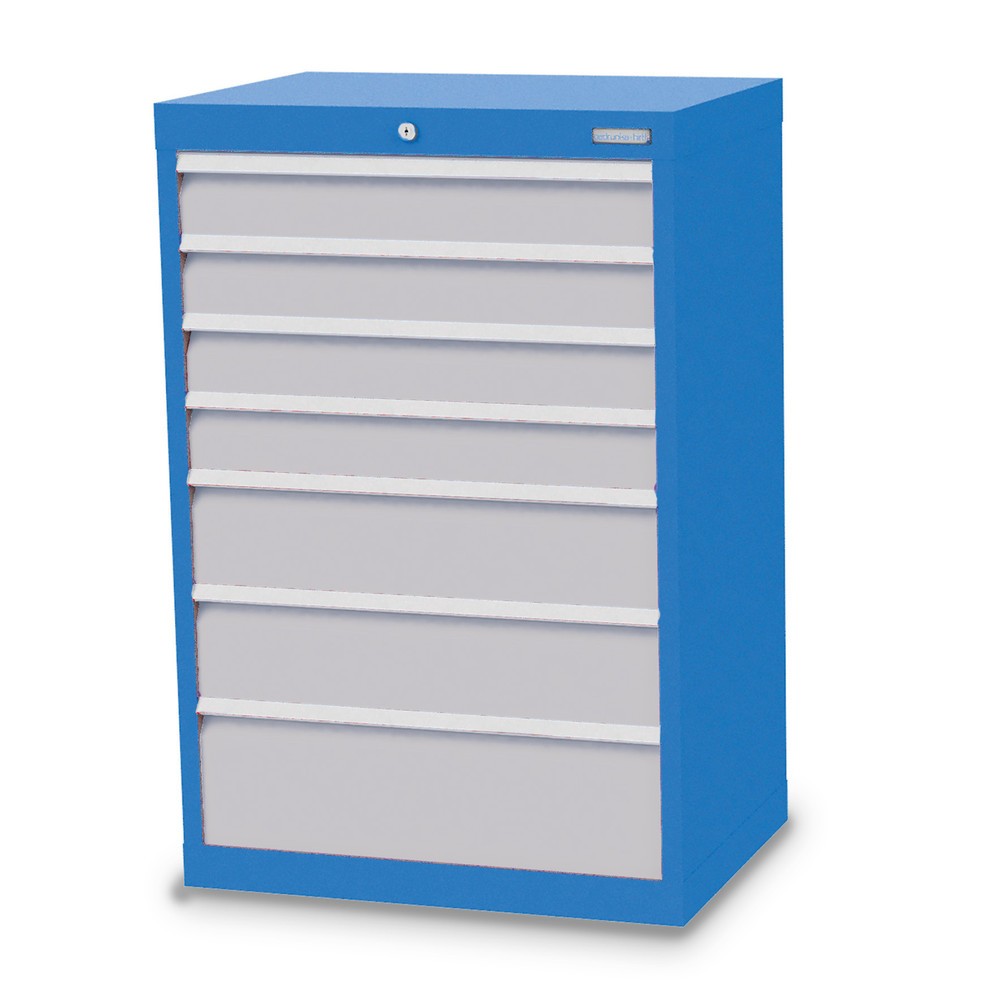 Product afbeelding: Ladekast Profi, laden 4x100 + 2x150 + 1x200 mm, breedte 680 mm, lichtblauw, lichtgrijs
