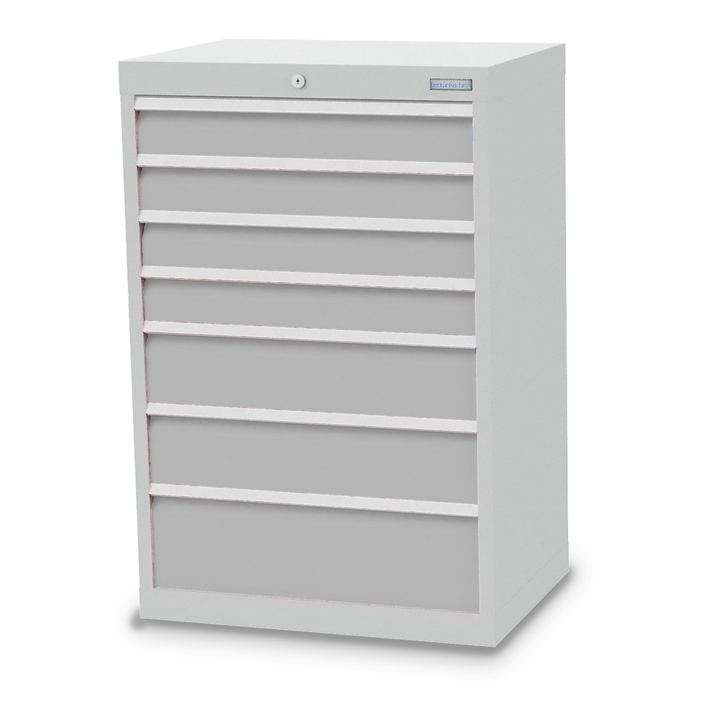 Product afbeelding: Ladekast Profi, laden 4x100 + 2x150 + 1x200 mm, breedte 680 mm, lichtgrijs, lichtgrijs