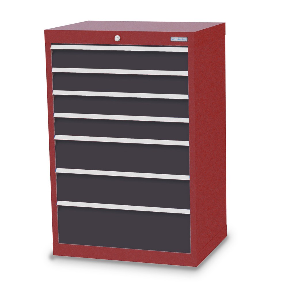 Product afbeelding: Ladekast Profi, laden 4x100 + 2x150 + 1x200 mm, breedte 680 mm, robijnrood, antracietgrijs