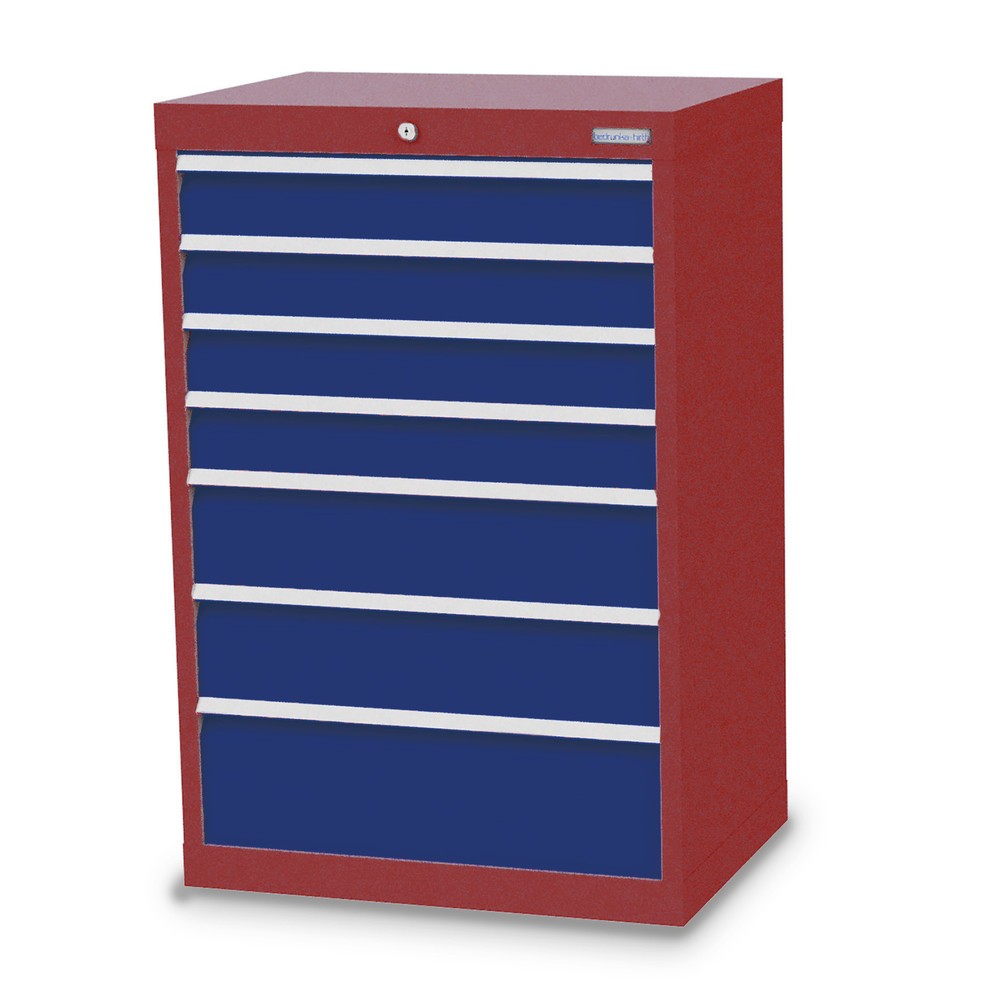 Product afbeelding: Ladekast Profi, laden 4x100 + 2x150 + 1x200 mm, breedte 680 mm, robijnrood, gentiaanblauw