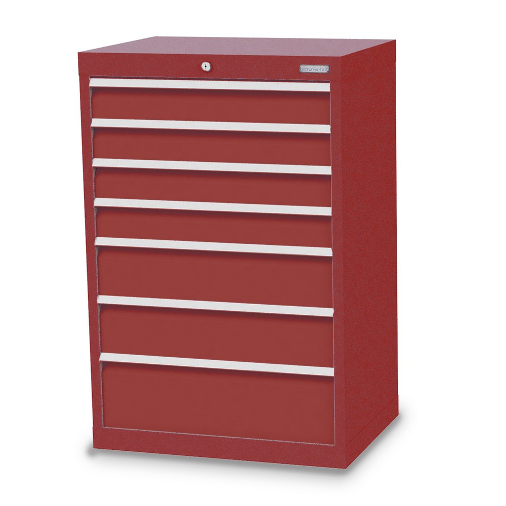 Product afbeelding: Ladekast Profi, laden 4x100 + 2x150 + 1x200 mm, breedte 680 mm, robijnrood, robijnrood