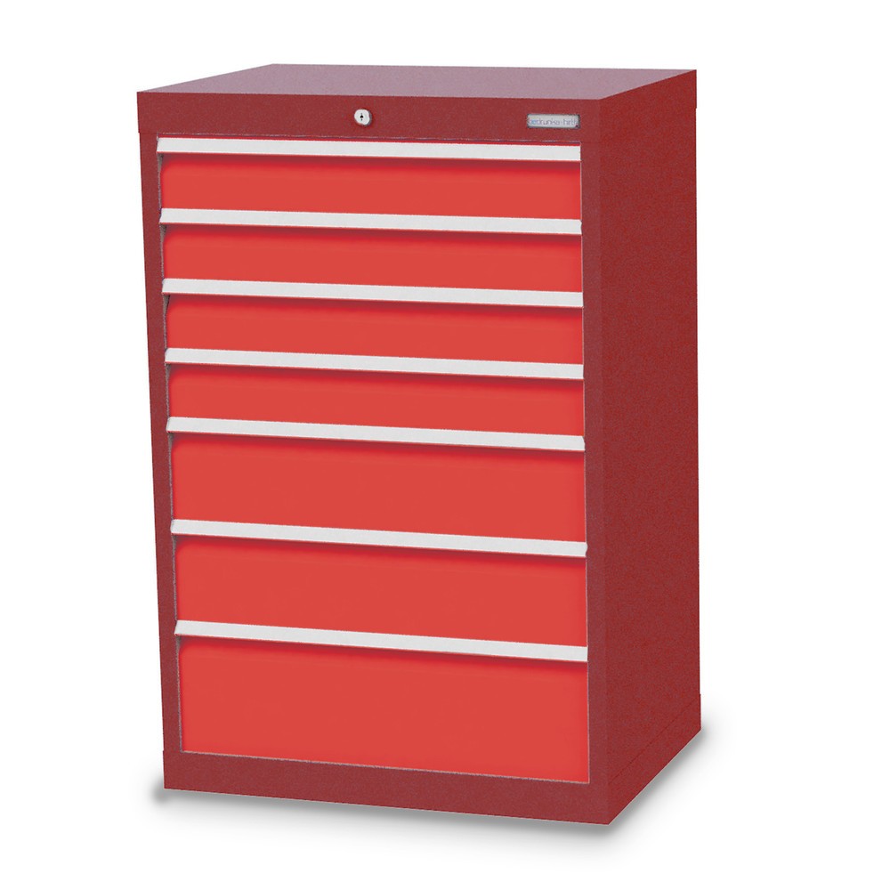 Product afbeelding: Ladekast Profi, laden 4x100 + 2x150 + 1x200 mm, breedte 680 mm, robijnrood, verkeersrood