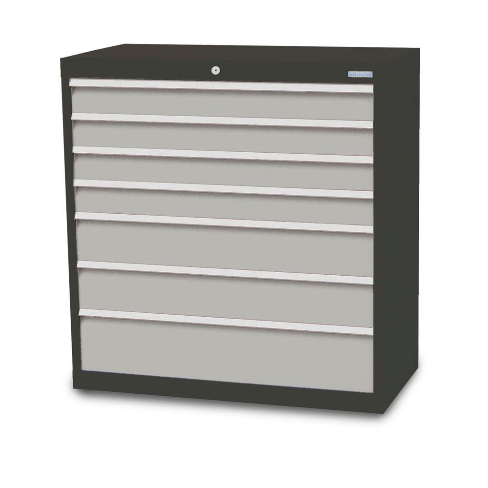 Product afbeelding: Ladekast Profi, laden 4x100 + 2x150 + 1x200 mm, breedte 980 mm, antracietgrijs, lichtgrijs
