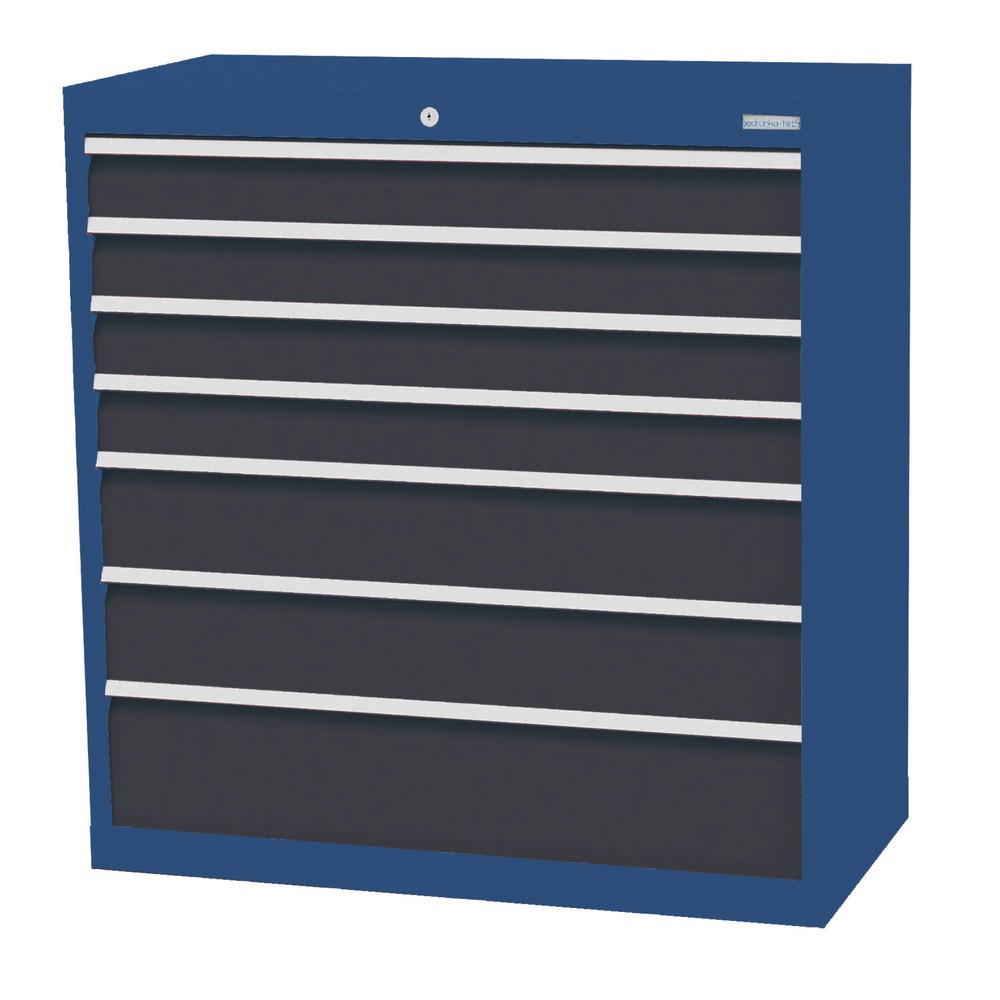 Product afbeelding: Ladekast Profi, laden 4x100 + 2x150 + 1x200 mm, breedte 980 mm, gentiaanblauw, antracietgrijs