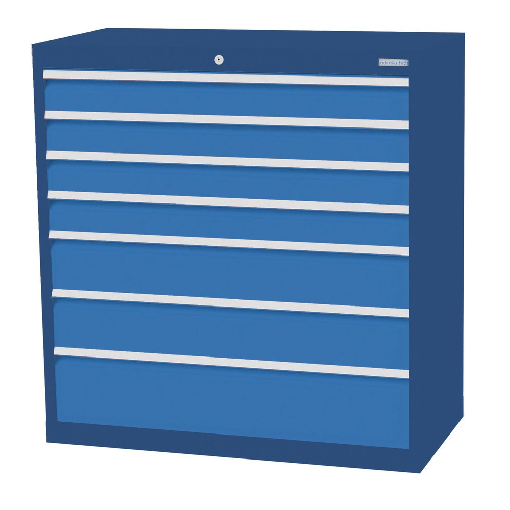 Product afbeelding: Ladekast Profi, laden 4x100 + 2x150 + 1x200 mm, breedte 980 mm, gentiaanblauw, lichtblauw