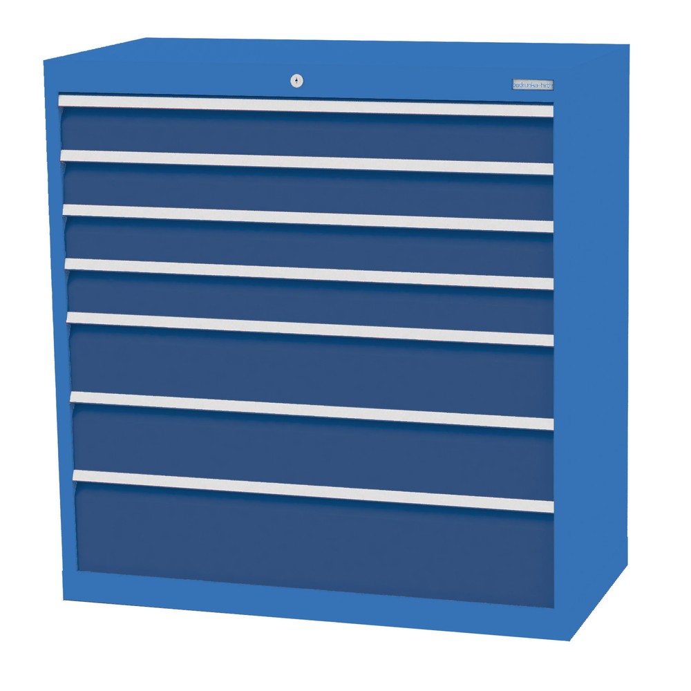 Product afbeelding: Ladekast Profi, laden 4x100 + 2x150 + 1x200 mm, breedte 980 mm, lichtblauw, gentiaanblauw