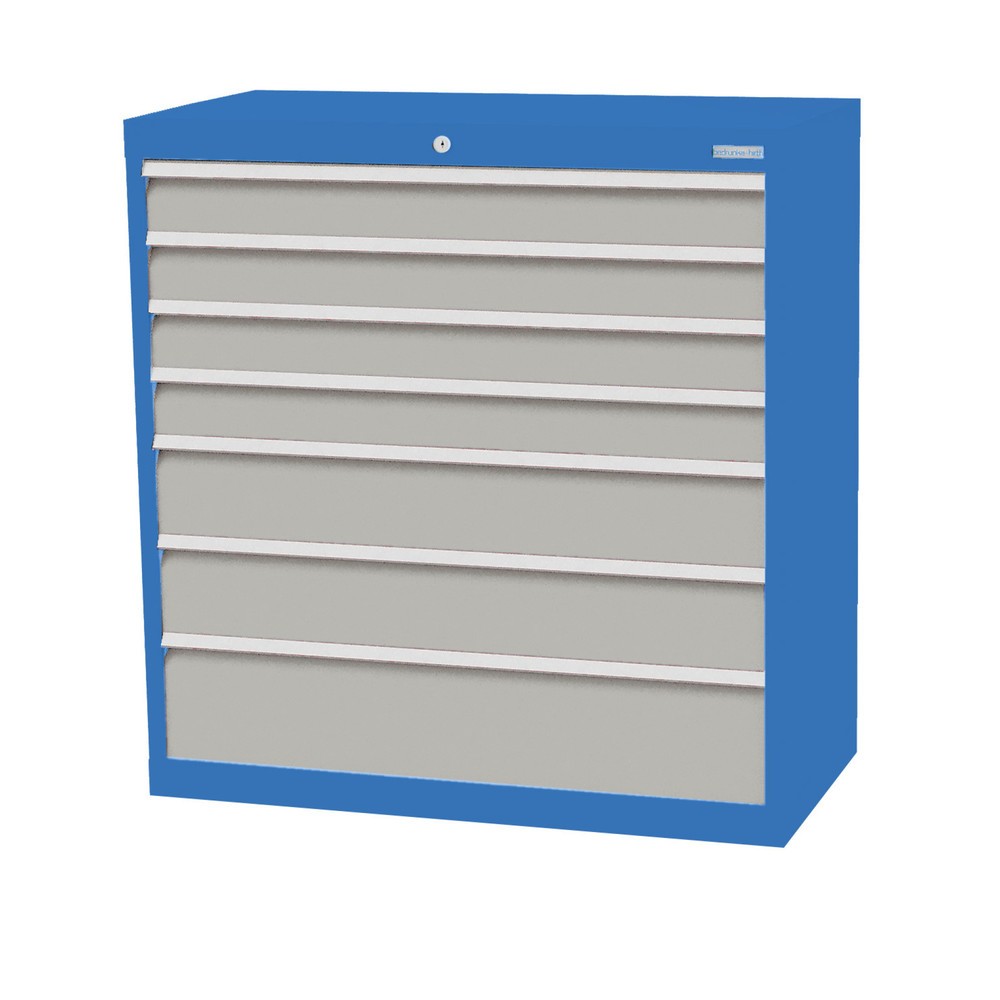 Product afbeelding: Ladekast Profi, laden 4x100 + 2x150 + 1x200 mm, breedte 980 mm, lichtblauw, lichtgrijs