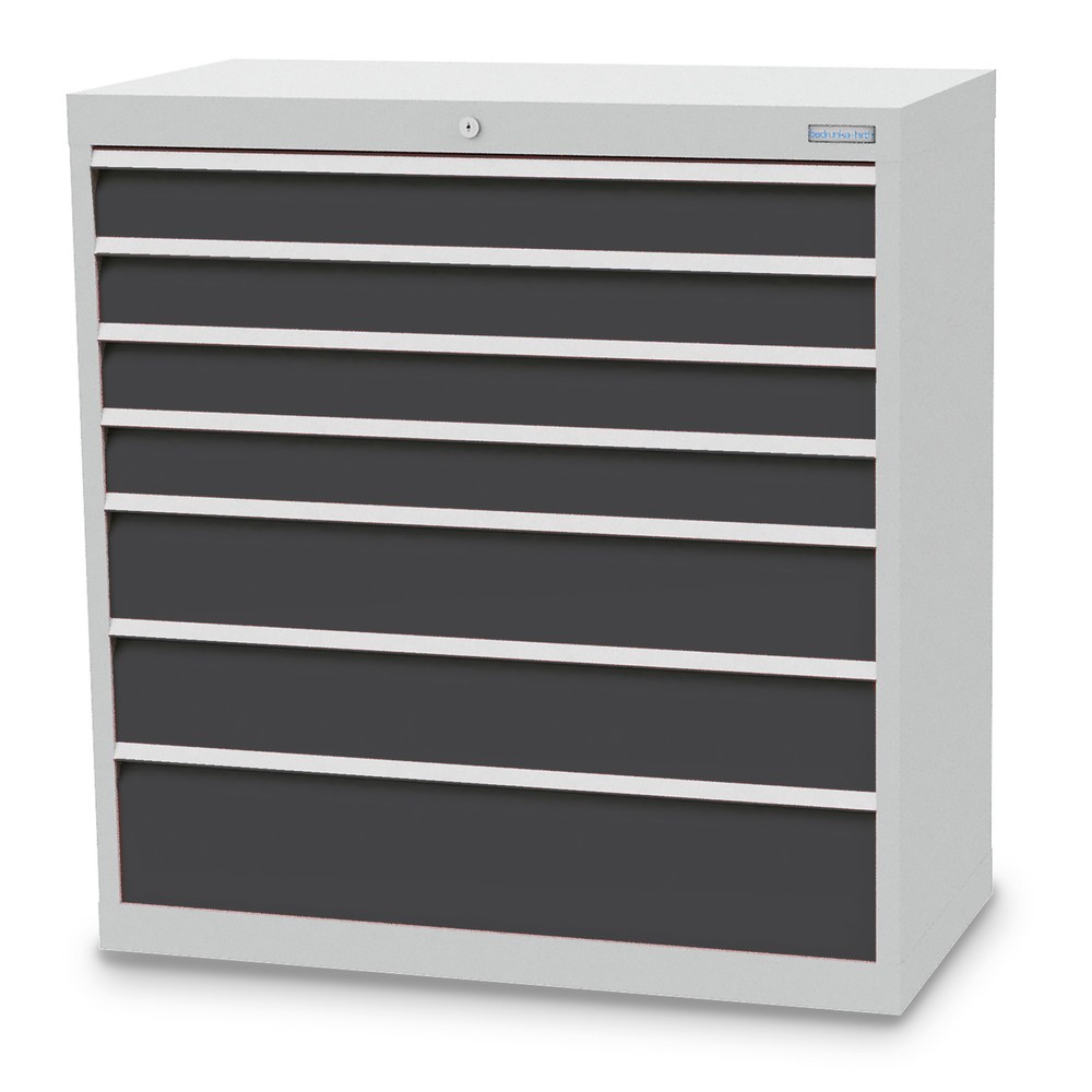 Product afbeelding: Ladekast Profi, laden 4x100 + 2x150 + 1x200 mm, breedte 980 mm, lichtgrijs, antracietgrijs
